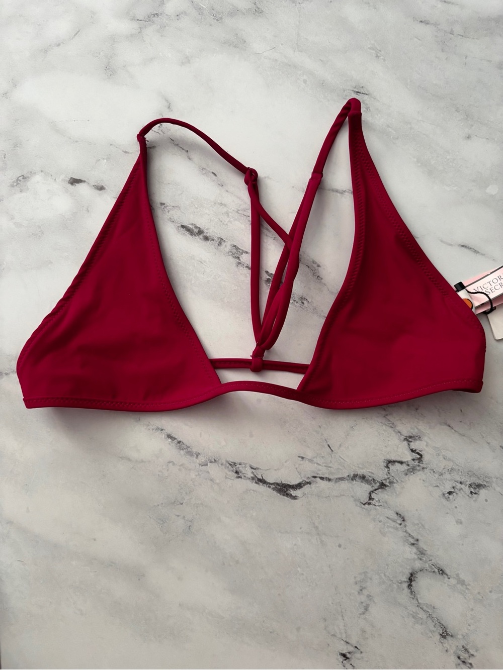 Tropic of C Swim Bikini Top Nwt Hibiscus Red Universo Bralette Wireless